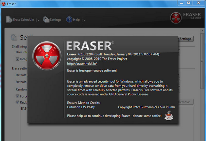 Eraser Gratis Downloaden Download geschikt voor Windows