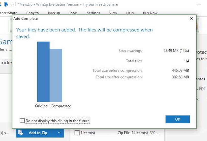 winzip compressie windows